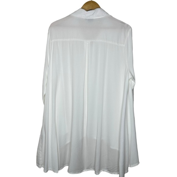 Lisa Bayne Dramatic High Low Tencel Viscose Blouse Size XXL - Picture 6 of 6